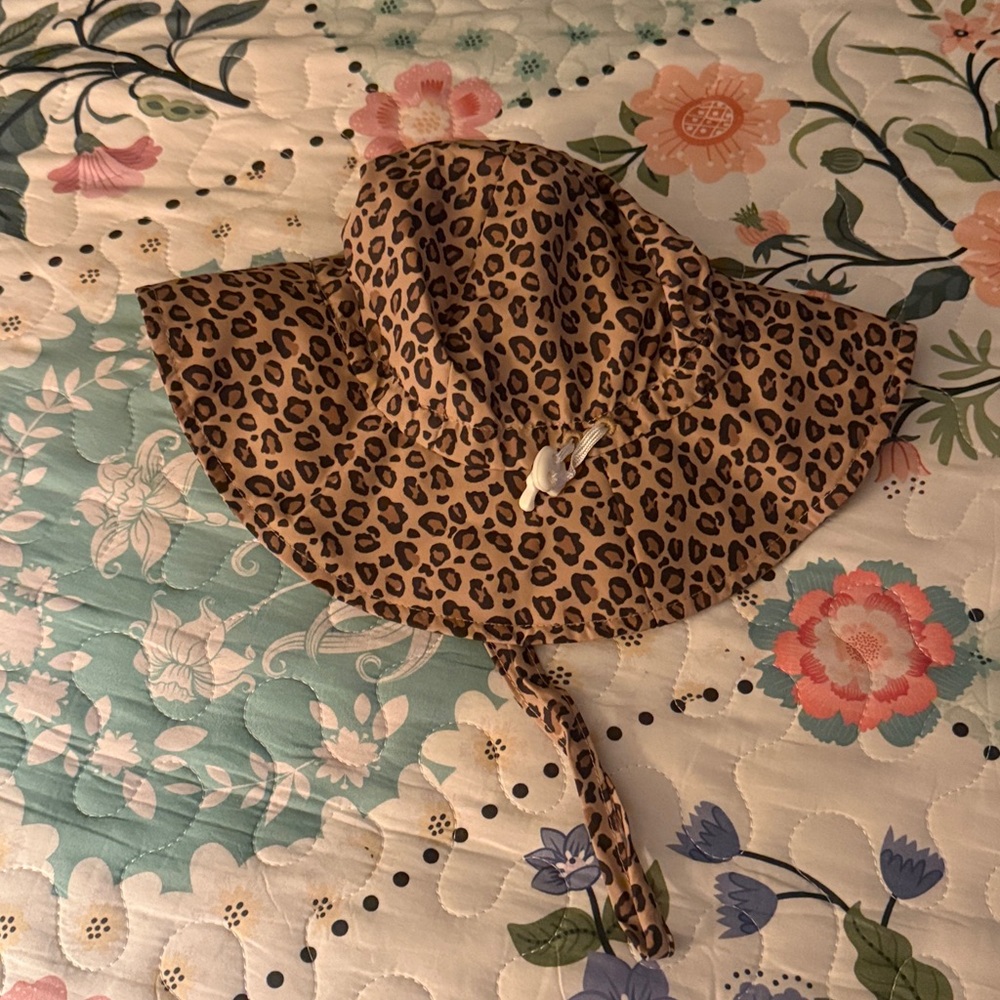 NWOT NEW HUDSON BABY HB Leopard Print Kids Sun Hat 👒 6-18m